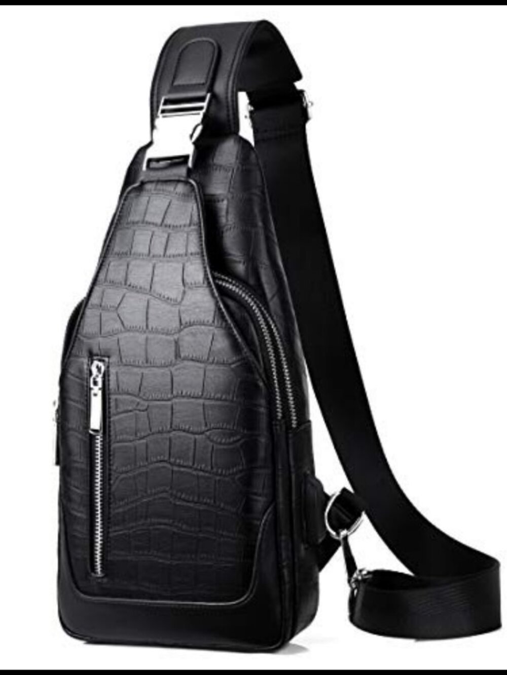 PU Leather Sling Backpack Crossbody Shoulder Bag Water Resistant Travel